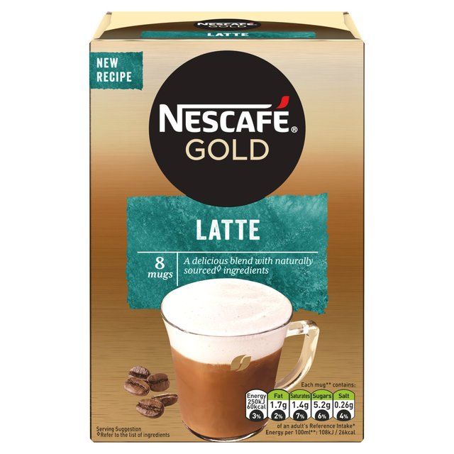 Nescafe Latte Instant Coffee 8 Sachets 6 x 144g