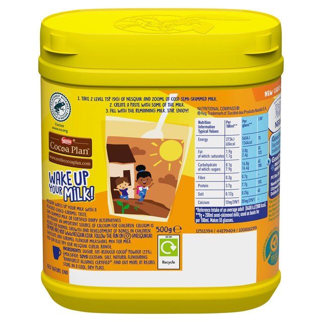 Nesquik Choco-Caramel Milkshake Powder Tub 500g