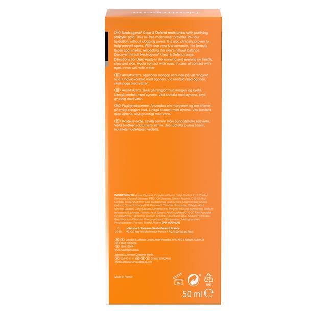 Neutrogena Clear & Defend Oil Free Moisturiser 50ml