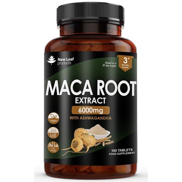 New Leaf - Maca Root 6000mg - 180 Tablets Maca + Ashwagandha