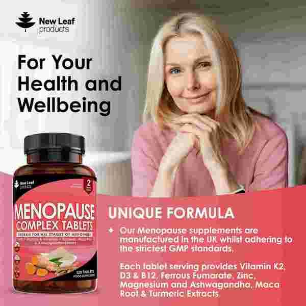 New Leaf Menopause Supplements + Turmeric & Ashwagandha