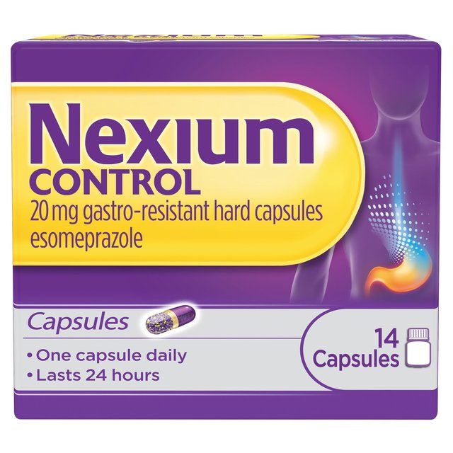 Nexium Control Heartburn & Indigestion 24 Hour Relief 20mg 14 Caps 14 per pack