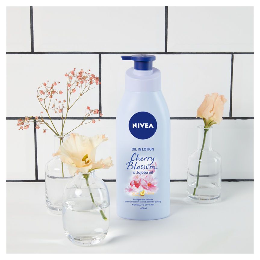 Nivea Body Lotion Cherry Blossom & Jojoba Oil Fast Absorbing