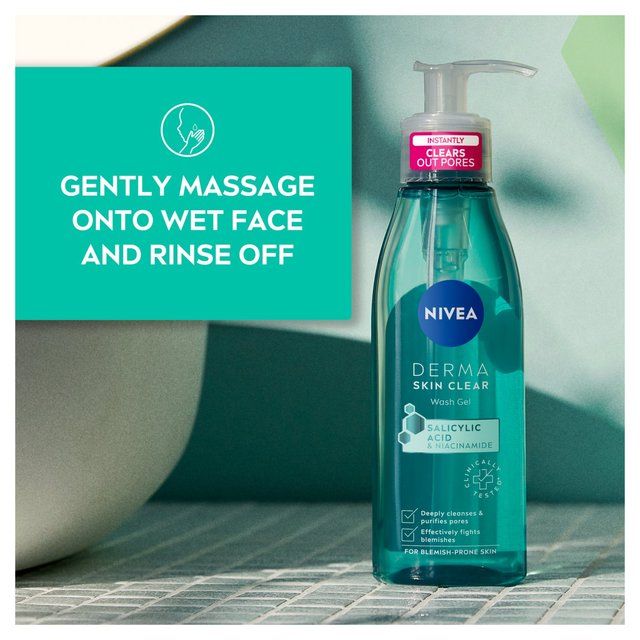 Nivea Derma Skin Clear Wash Gel 150ml