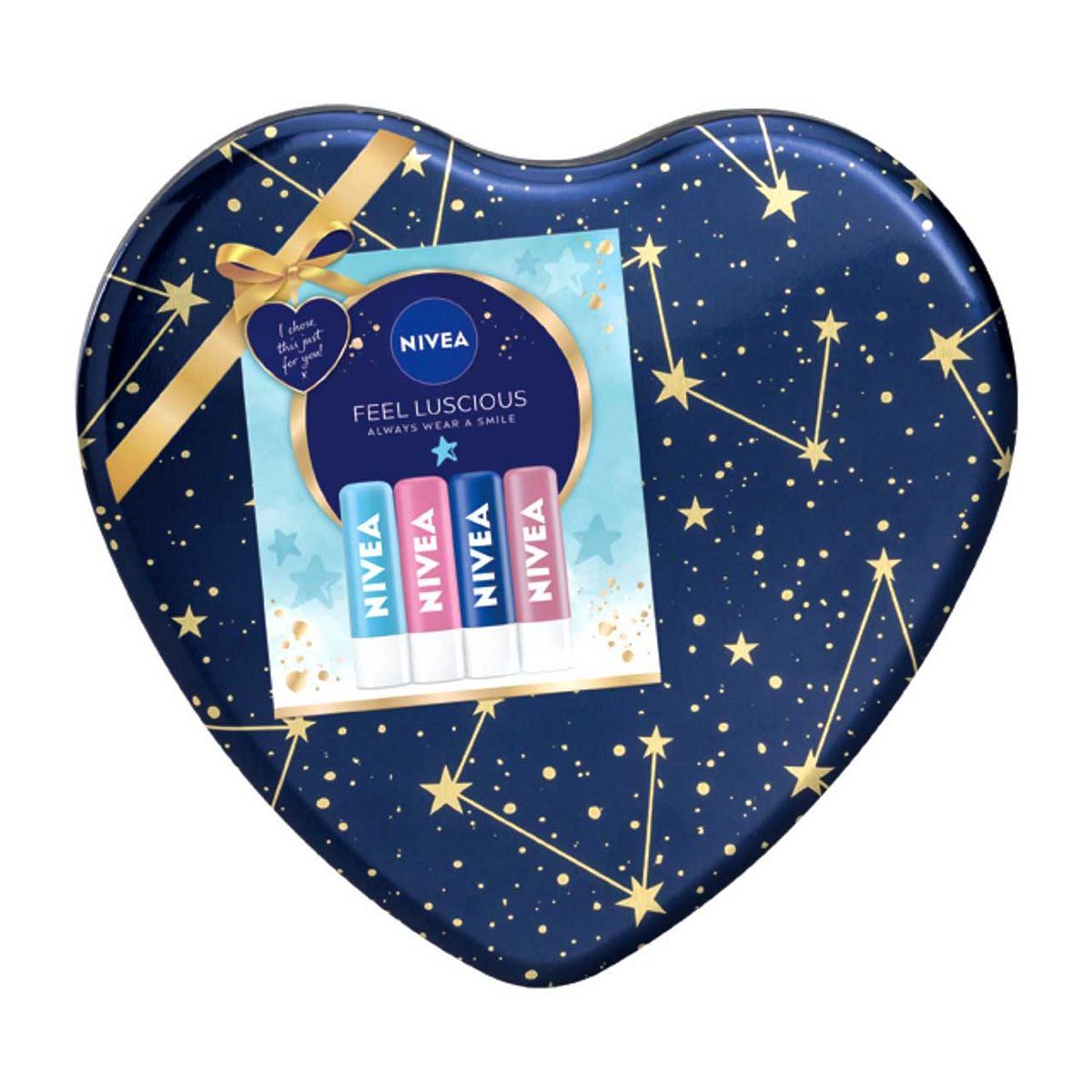 NIVEA Feel Luscious Lip Balm Collection Gift Set