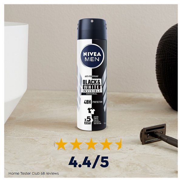 NIVEA MEN Black & White Anti-Perspirant Deodorant 150ml