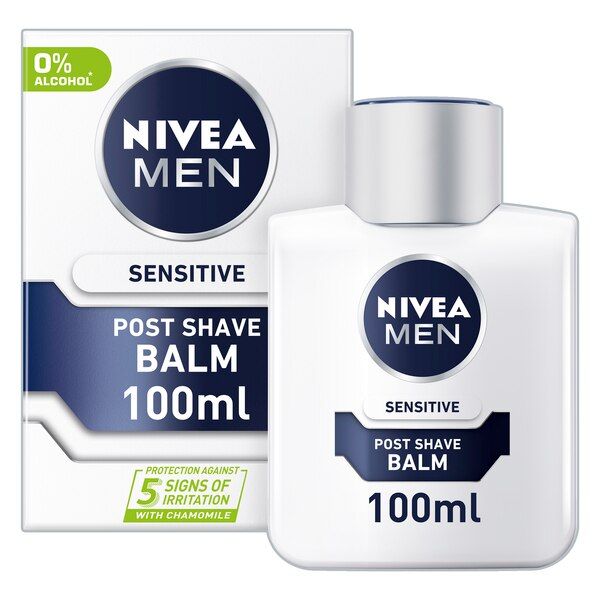 NIVEA MEN Sensitive Post Shave Balm with 0% Alcohol, 100ml