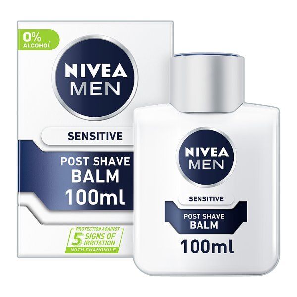 NIVEA MEN Sensitive Post Shave Balm with 0% Alcohol, 100ml