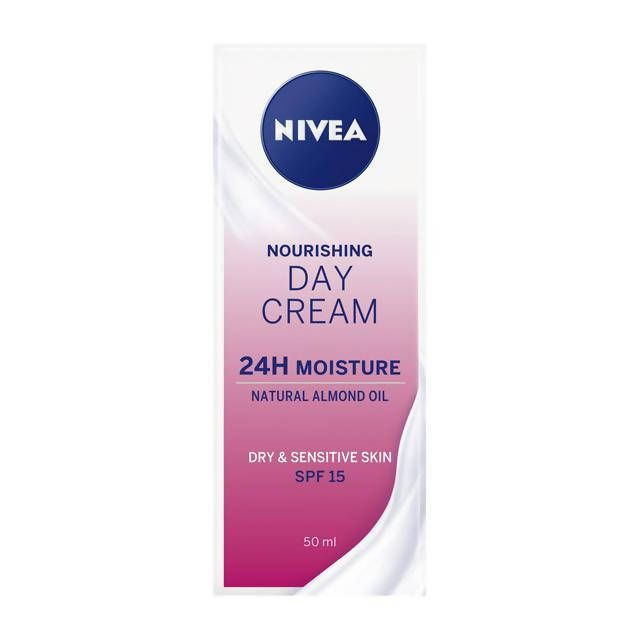 Nivea Nourishing Day Cream Moisturiser for Dry & Sensitive Skin SPF15 50ml
