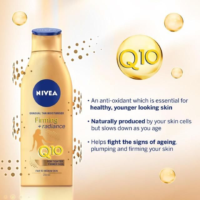 NIVEA Q10 Gradual Tan Firming Body Moisturiser Fair To Medium Skin 400ml