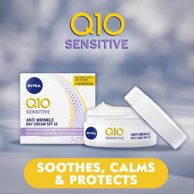 NIVEA Q10 Power Anti-Wrinkle Day Face Cream SPF15 for Sensitive Skin 50ml