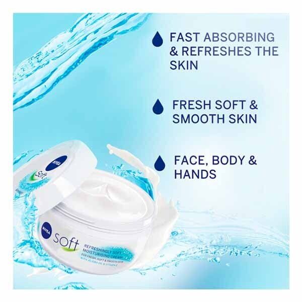 NIVEA Soft Moisturiser Cream for Face, Hands & Body, 500ml