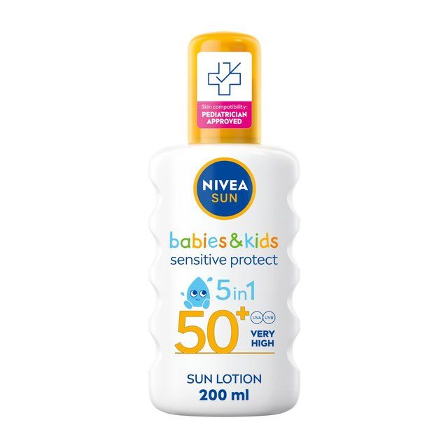 NIVEA SUN Kids Sensitive Protect SPF 50+ Sun Lotion Spray 200ml