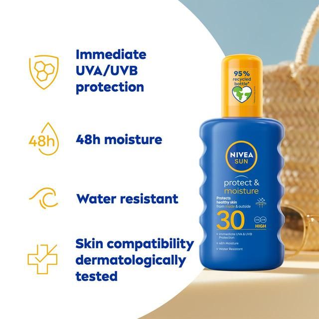 NIVEA SUN Protect & Moisture SPF 30 Sun Lotion Spray 200ml