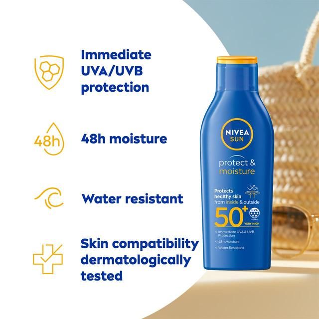 NIVEA SUN Protect & Moisture SPF 50+ Sun Lotion 200ml