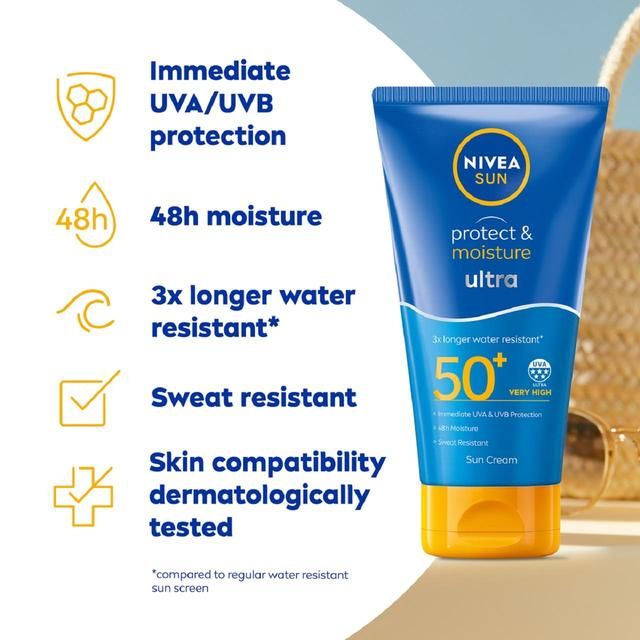 NIVEA SUN Protect & Moisture Ultra SPF 50+ Sun Cream 150ml