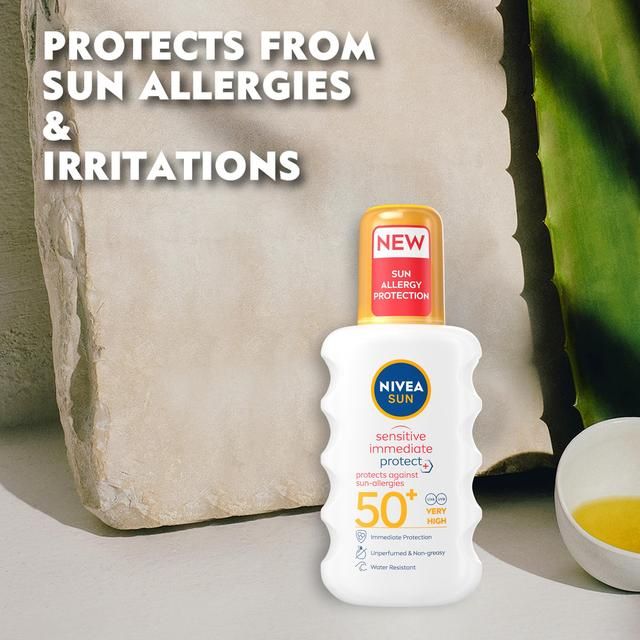 NIVEA SUN Sensitive SPF 50+ Allergy Protect Sun Lotion Spray 200ml