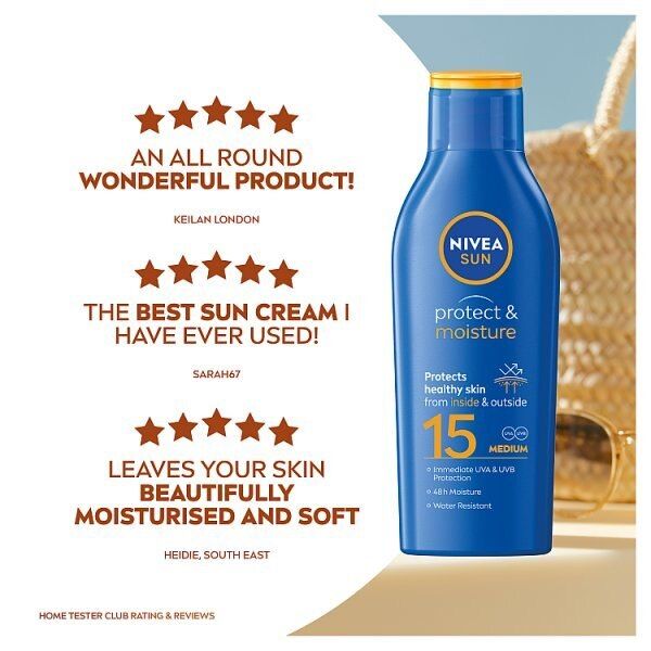 NIVEA SUN Suncream Lotion Protect & Moisture SPF15 200ml