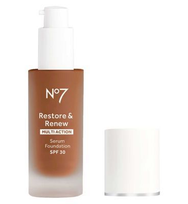No7 Restore & Renew Serum Foundation 30ml SPF 30 mocha
