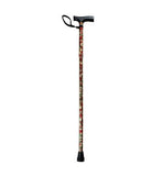 NRS Folding Walking Stick Red Floral