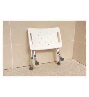 NRS Healthcare Folding Shower Stool, White