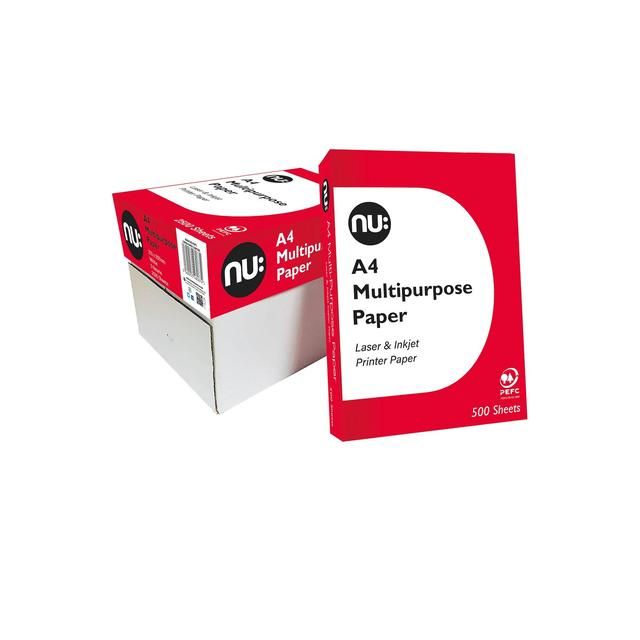 Nu Multipurpose A4 Printer Paper 70GSM 500 Sheets PEFC Certified 500 per pack