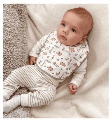 Nuby 4 Pack Snug & Dry Organic Bibs