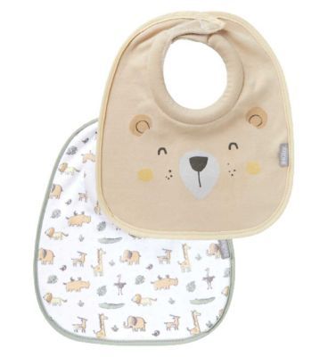 Nuby 4 Pack Snug & Dry Organic Bibs