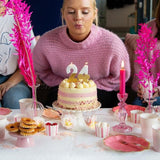 Number 4 Gold Candle 4th Birthday