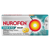 Nurofen Cold and Flu Pain Relief Ibuprofen 200mg Tablets 16s