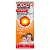 Nurofen for Children Strawberry 3 months to 12 years 100mg/5ml Oral Suspension - 200ml