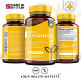 Nutravita D-Mannose 550mg High Strength - 120 Vegan Capsules