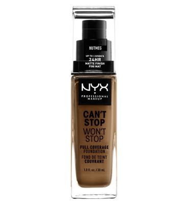 NYX Professional Makeup, Can't Stop Won't Stop Full Coverage Foundation NUTMEG