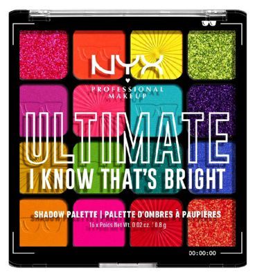 NYX Professional Makeup Ultimate Shadow Palette Vegan - I Know That's Bright