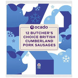 Ocado 12 Butcher's Choice British Cumberland Pork Sausages 600g