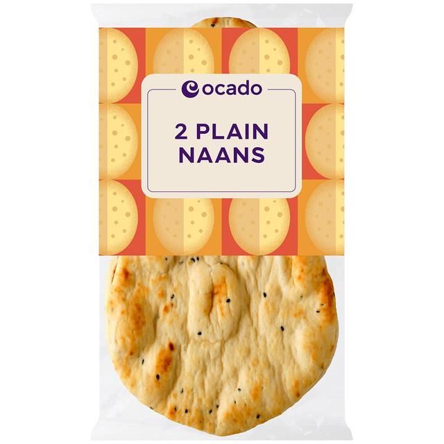 Ocado 2 Plain Naans 2 per pack