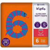 Ocado Kiddo Ultra-Dry Nappy Pants Size 6 (16kg+) 32 per pack