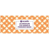 Ocado Medium Tie Handle Freezer Bags   50 per pack