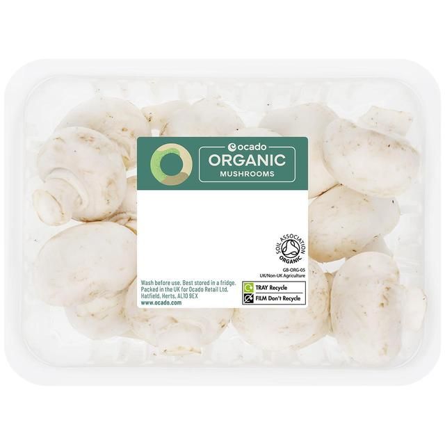 Ocado Organic White Closed Cup Mushrooms 290g