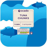 Ocado Pole & Line Caught Tuna Chunks in Spring Water   4 x 160g