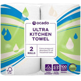 Ocado Ultra Kitchen Towel 2 per pack