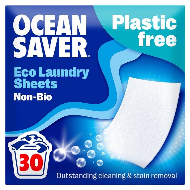 OceanSaver Eco Laundry Detergent Sheets Non Bio 30 Washes 30 per pack
