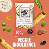 Off The Eaten Path Sour Cream Pea & Bean Sticks Sharing Bag Crisps 100g