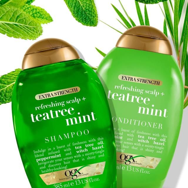 OGX Refreshing Scalp+ Teatree Mint Extra Strength Shampoo 385ml