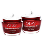 Olay Signs Of Ageing with Niacinamide + Vitamin E Day and Night Moisturiser Bundle
