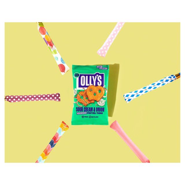 Olly's Pretzel Thins - Sour Cream & Onion 140g