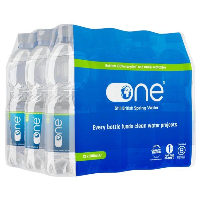 One Water Still Spring Water 12 x 500ml