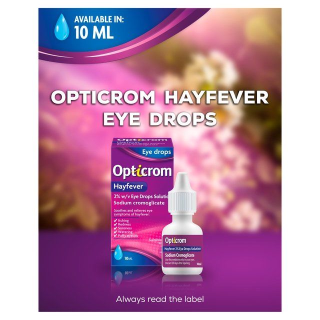 Opticrom Hayfever Eye Drops 10ml