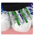 Oral-B CrossAction Toothbrush Head Black Edition with CleanMaximiser Technology, 8 Pack