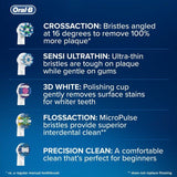 Oral B Crossaction Toothbrush Heads Black 4 per pack